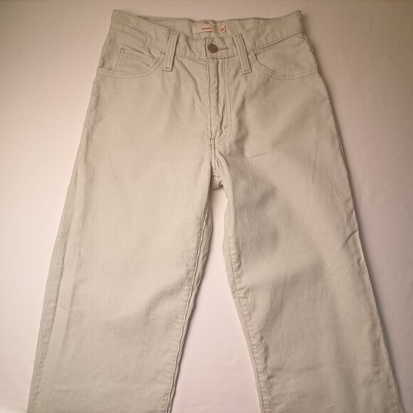 Levi's '94 Baggy Corduroy Jeans Size 26/4 Mid Rise Straight Leg Mint Green Color - Picture 3 of 9